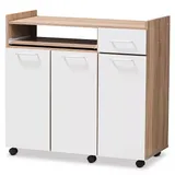 Baxton Studio Charmain White Kitchen Storage Cabinet
