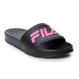 FILA Sleek Slide Women's Slide Sandals, Size: 11, Black Pink