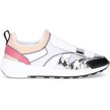 Slip-on Sr1 Running Calfskin Crinkled Logo Beige Pale Pink Silver White - White - Sergio Rossi Sneakers