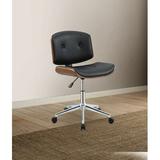 Brayden Studio® Weisner Task Chair Upholstered, Leather in Black/Brown/Gray, Size 36.0 H x 20.0 W x 22.0 D in | Wayfair