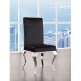 Fabiola Side Chair (Set-2) in Fabric & Stainless Steel - Acme Furniture 62072