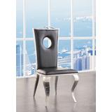 Cyrene Side Chair (Set-2) in PU & Stainless Steel - Acme Furniture 62078