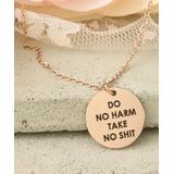 Designs by KaraMarie Women's Necklaces rose - 14k Rose Gold-Plated 'Do No Harm' Pendant Necklace