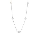 Splendid Pearls Women's Necklaces White - Cultured Pearl & Sterling Silver Tin Cup Necklace