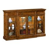 Jonathan Charles Fine Furniture Casually Country Lighted China Cabinet Wood/Glass in Brown/Gray, Size 50.0 H x 77.0 W x 18.0 D in | Wayfair