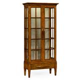 Jonathan Charles Fine Furniture Casually Country Lighted Curio Cabinet Wood in Brown, Size 80.5 H x 36.0 W x 17.5 D in | Wayfair 491063-CFW