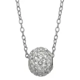 "PRIMROSE Crystal Fireball Necklace, Women's, Size: 18"", Silver"