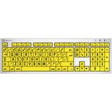 Logickeyboard Large Print ALBA Mac Pro American English Keyboard (Black on Yellow) LKBU-LPRNTBY-CWMU-US