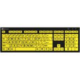 Logickeyboard XL Print NERO PC Slim Line Black on Yellow Keyboard LKBU-LPBY-BJPU-US