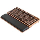 AZIO Artisan Retro Compact Keyboard Black Leather / Copper-Brushed Frame MK-RCK-L-03-US