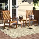 August Grove® Verla 3 Piece Seating Group Wood/Natural Hardwoods in Brown | Wayfair 789CABB2F24943908340C134D16A0C0C