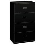 HON 400 Series Putty 4-Drawer Vertical Filing Cabinet Metal/Steel in Black, Size 53.25 H x 36.0 W x 19.25 D in | Wayfair H484.L.P