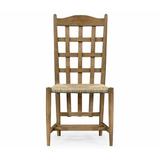 Jonathan Charles Fine Furniture William Yeoward Solid Wood Slat Back Side Chair in Vintage Oak Wood/Wicker/Rattan in Brown | Wayfair 530083-SC-VTO