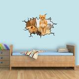 East Urban Home 3D African Safari Lioness Wall Decal Vinyl in Gray/White, Size 36.0 H x 46.0 W in | Wayfair 140A8DDC1BE34904B964F30BFB9F7C31