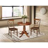 August Grove® Qunitero 3 Piece Solid Wood Dining Set Wood in Brown, Size 28.9 H in | Wayfair C6FB2DF1D91F45E7A1C620F1B6CE9B36