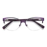 Female's Horn Purple Acetate Prescription eyeglasses - EyeBuydirect's Feline