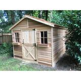 Cedarshed Cedarhouse 10ft W x 12ft D Western Red Cedar Wood Storage Shed in Brown/White, Size 112.0 H x 120.0 W x 144.0 D in | Wayfair CDH1012