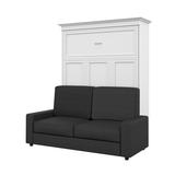 Red Barrel Studio® Murphy Bed Upholstered/Polyester in Gray/White, Size 72.5 W x 85.38 D in | Wayfair B607632730CB4923A5B09E741D8088C3