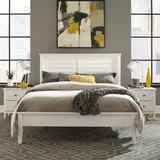 Grain Wood Furniture Greenport Solid Wood Platform Bed Metal in White, Size 49.75 H x 65.0 W x 80.0 D in | Wayfair GP0303