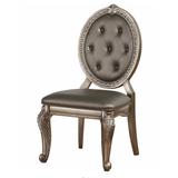 Northville Side Chair (Set-2) in PU & Antique Champagne - Acme Furniture 66922