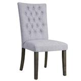 Merel Side Chair (Set-2) in Gray Fabric & Gray Oak - Acme Furniture 70168