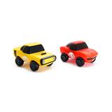 Munchkin Red/Yellow - Red & Yellow Magnet Motors Mix & Match Car Bath Toy - Set of Two