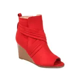 Journee Collection Women's Sabeena Booties, Red, 6M