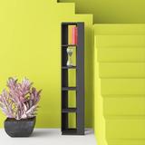 Ebern Designs Saroun 63.39" H x 13.39" W Corner Bookcase Wood in Gray, Size 63.39 H x 13.39 W x 13.39 D in | Wayfair
