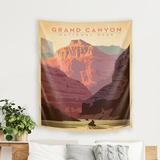 East Urban Home Anderson Design Group Grand Canyon National Park Tapestry in Red/White, Size 60.0 H x 51.0 W in | Wayfair