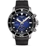 Seastar 1000 Blue - Dial & Black Rubber Strap Chronograph - Black - Tissot Watches
