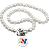 Women's NASCAR Silver Charm Pearl Necklace