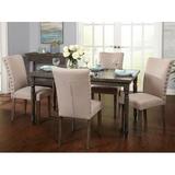 Ophelia & Co. Damon Parsons 5 Piece Dining Set Wood/Upholstered Chairs in Brown/Gray, Size 29.0 H in | Wayfair E649DF735ACA4C2D9E33AB0D17E86BFA