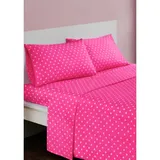 Mi Zone Polka Dot Sheet Set, Pink, Full