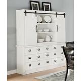 Andrew Home Studio Pamella Dining Hutch Wood in Brown/White, Size 81.0 H x 68.0 W x 19.0 D in | Wayfair GFA71MYY853-ZTF