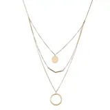 "10k Gold Three Strand Geometric Necklace, Women's, Size: 16"", Yellow"