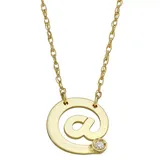 "10k Gold ""@"" Symbol Pendant Necklace, Women's, Size: 16"", Yellow"