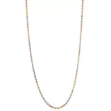 "Tri-Tone 10k Gold Marina Chain Necklace, Women's, Size: 18"", Multicolor"