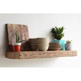 Loon Peak® Bugbee 2 Piece Reclaimed Barn Wood Floating Shelf Wood in Brown, Size 3.0 H x 48.0 W x 11.0 D in | Wayfair