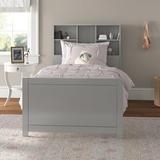 Red Barrel Studio® Haight Twin Platform Bed w/ Bookcase by Viv + Rae Wood in Gray, Size 48.0 H x 42.36 W x 84.84 D in | Wayfair