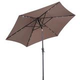 Arlmont & Co. Leaisha Sun-Ray Solar Round 9' Market Umbrella Metal in Brown, Size 93.7 H in | Wayfair 6FF1A1EF1D65475890B47ED6818C2556