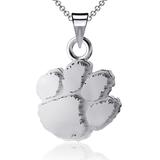 Dayna Designs Clemson Tigers Silver Small Pendant Necklace