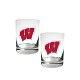Great American Products Ncaa Wisconsin Badgers Rocks Glass Set