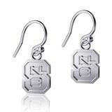 Dayna Designs NC State Wolfpack Silver Dangle Earrings