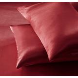 Madison Park Essentials Satin Standard Red Pillowcases (Set of 2) - Olliix MPE21-782