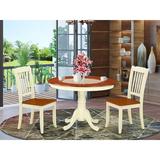 August Grove® Landaverde 3 Piece Rubberwood Solid Wood Dining Set Wood in Red/Brown, Size 29.5 H in | Wayfair A3E43051157440198CE42F3AFEFE2F0E