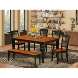 August Grove® Kosinski Extendable Solid Wood Dining Set Wood in Black, Size 30.0 H in | Wayfair 418FB79F9B4541CB8FEC8480915E6090