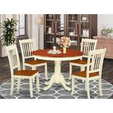 August Grove® Korhonen 4 - Person Solid Wood Dining Set Wood in Red/Brown, Size 30.0 H in | Wayfair 21529CC1AA064E0A8C580772389F8FEA