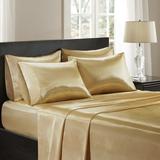Madison Park Essentials Satin Standard Gold Pillowcases (Set of 2) - Olliix MPE21-778