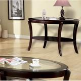 Red Barrel Studio® Jusino Console Table Wood/Glass in Brown, Size 31.0 H x 51.63 W x 20.5 D in | Wayfair 006D7F782FBC47C4AB87DB28C5ADF303