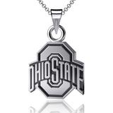 Dayna Designs Ohio State Buckeyes Silver Small Pendant Necklace